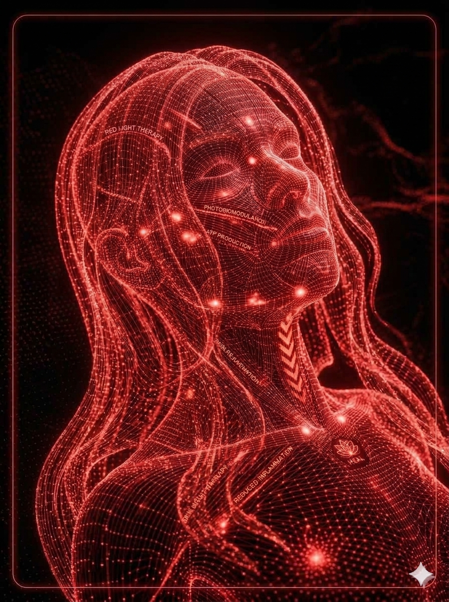 Redlight therapy on female2_body_ Alpharedlight therapy