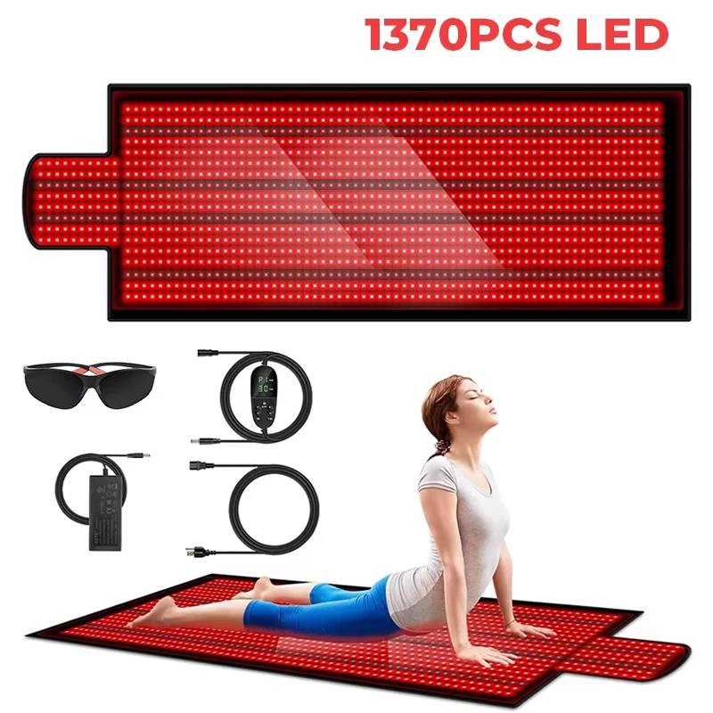 Whole Body Red Light Therapy Mat - 1370 LEDs Deep Healing | Alpha