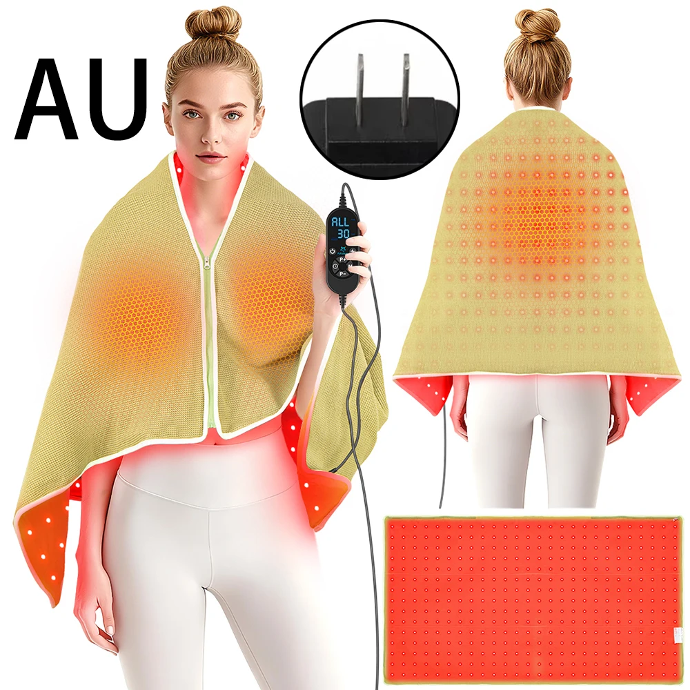 660nm + 850nm Red Light Therapy Blanket & Shawl | Full Body Pain Relief Wrap