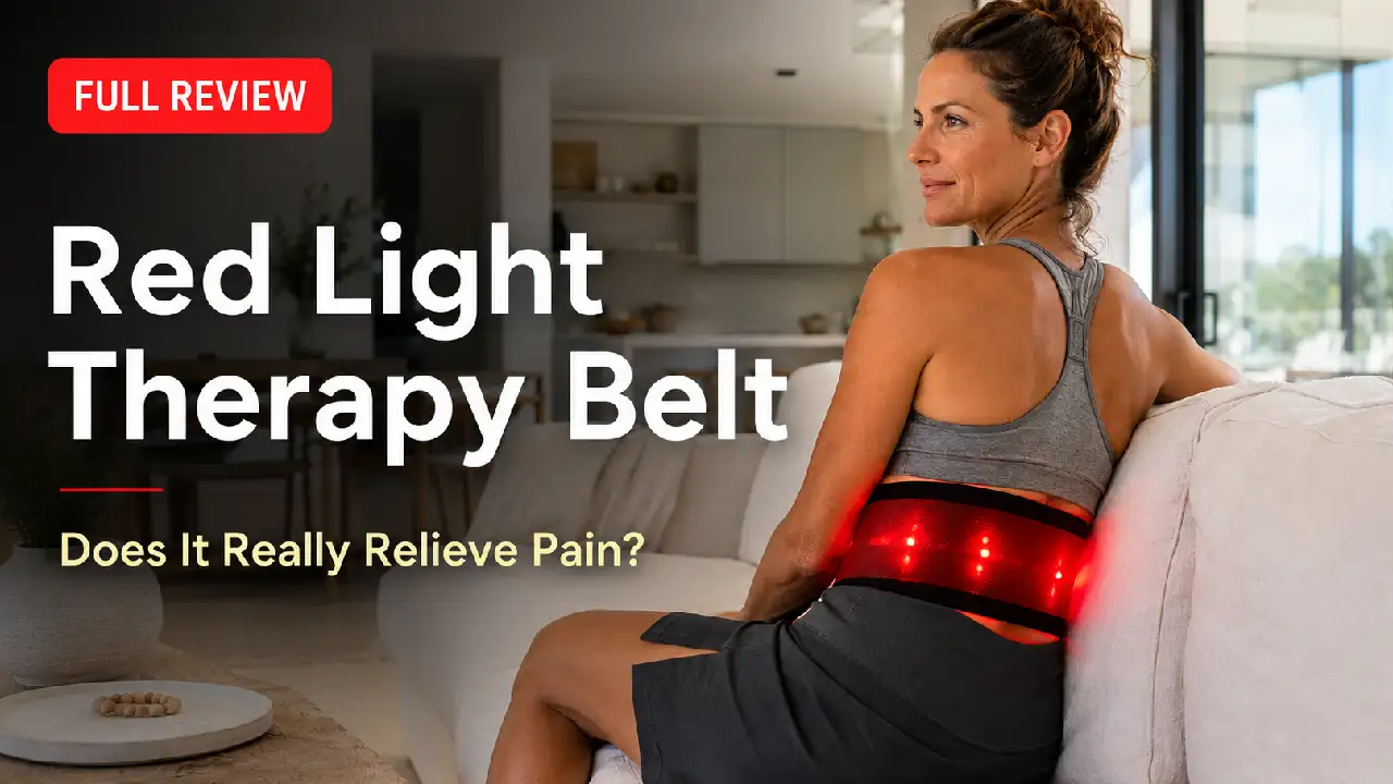 Alpha red light therapy belt for a targeted home back comfort routine