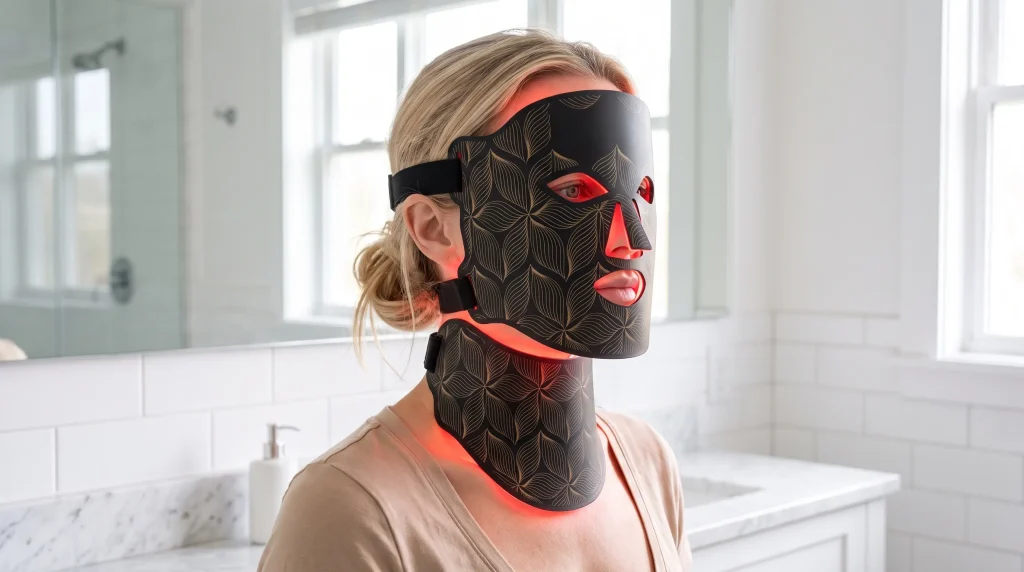 LED face mask face and neck coverage comparison