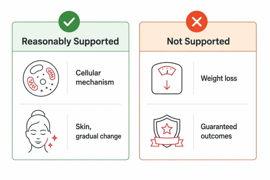 red light therapy belt what evidence supports and does not support