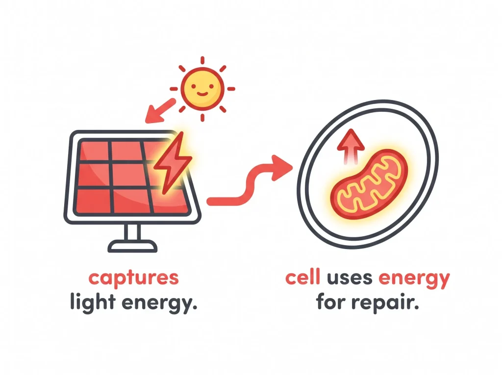 red light therapy cell energy how it works simple explanation